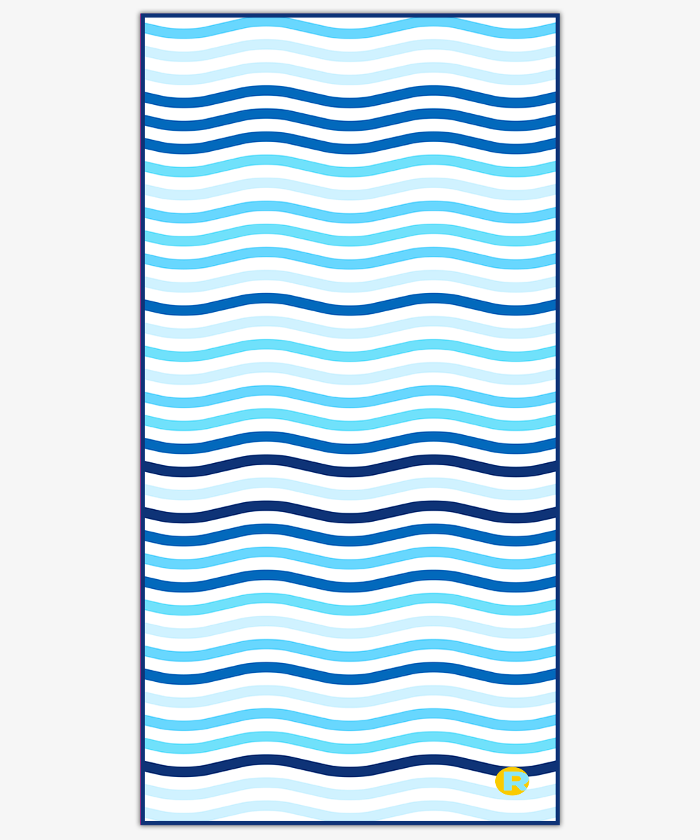 Beach Towel Set of 4: Blue, Fuchsia, Orange, Green Extra Large 79x35.4
